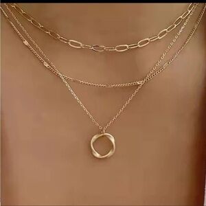 GOLD Layered Necklace Set of 3